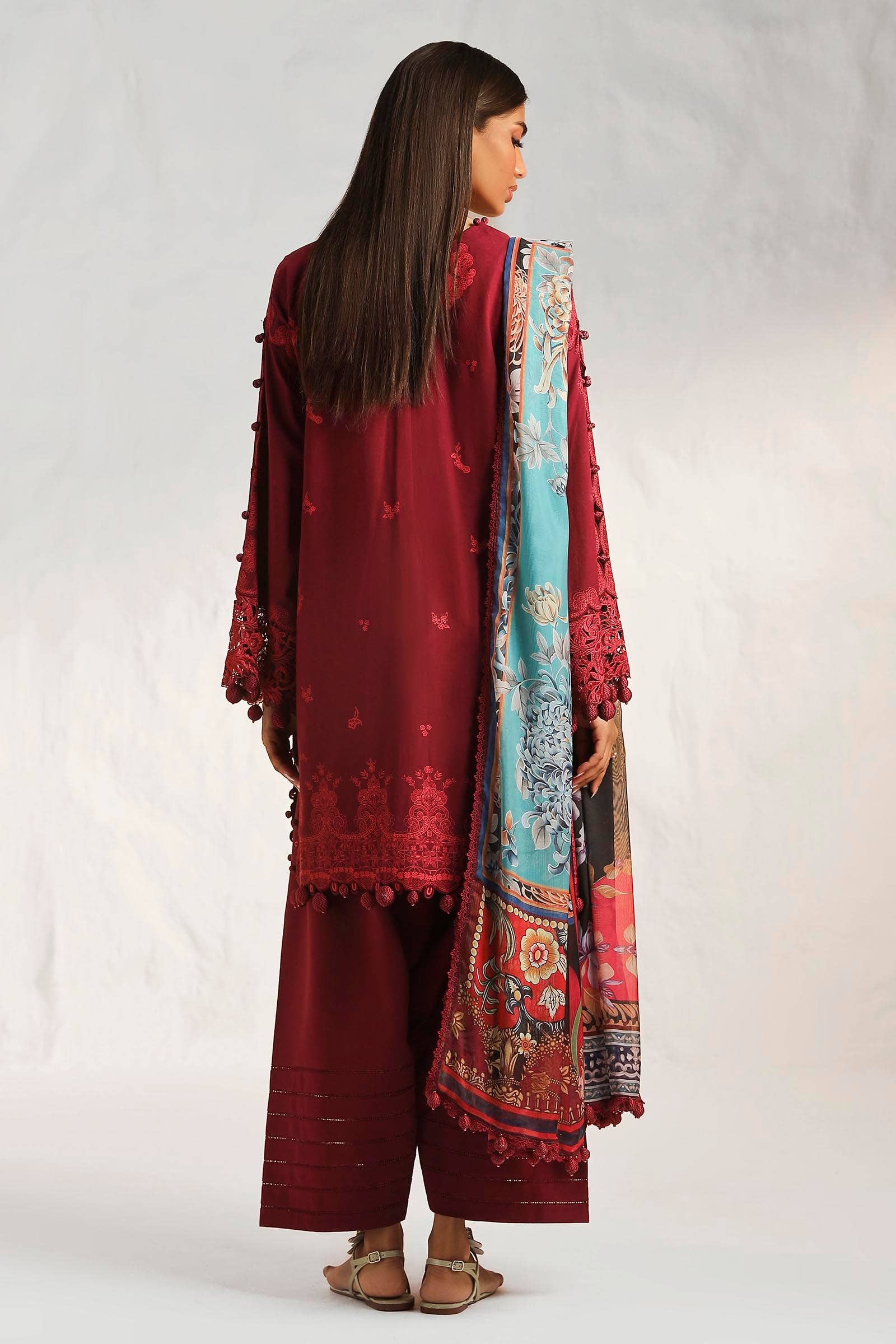 Sana Safinaz | Muzlin Summer 24 | 008B-CK -  Sana Safinaz Luxury -  Saira Sultan