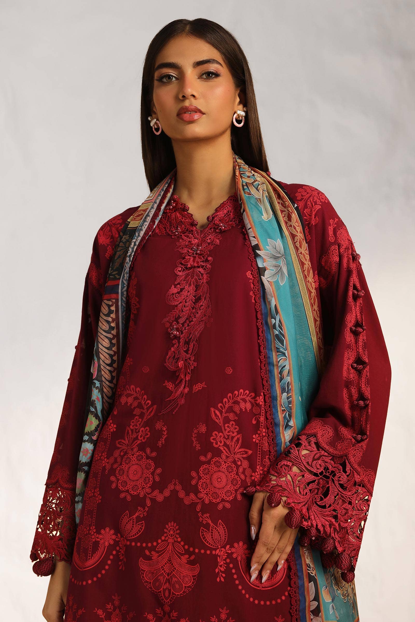 Sana Safinaz | Muzlin Summer 24 | 008B-CK -  Sana Safinaz Luxury -  Saira Sultan