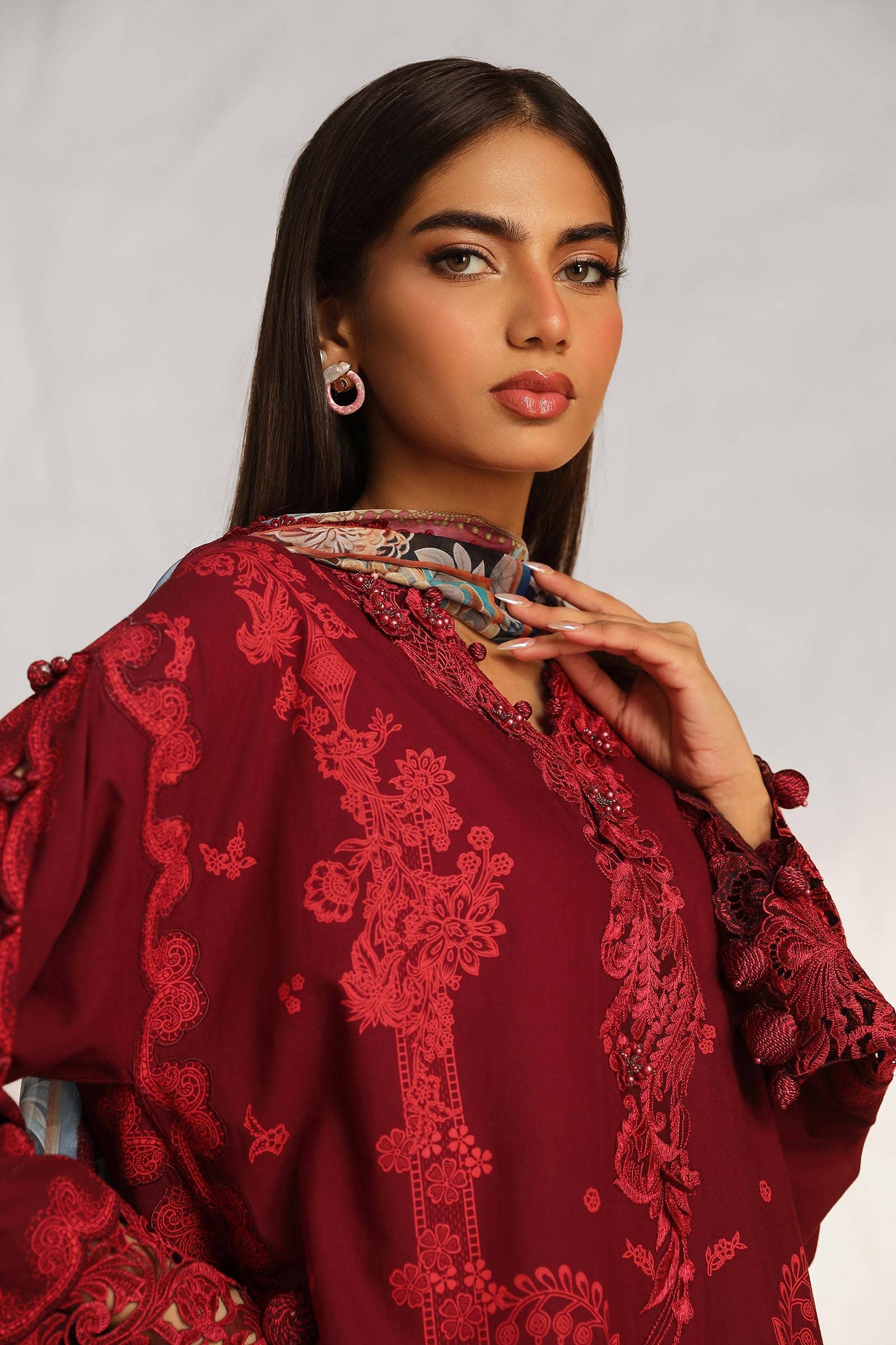 Sana Safinaz | Muzlin Summer 24 | 008B-CK -  Sana Safinaz Luxury -  Saira Sultan