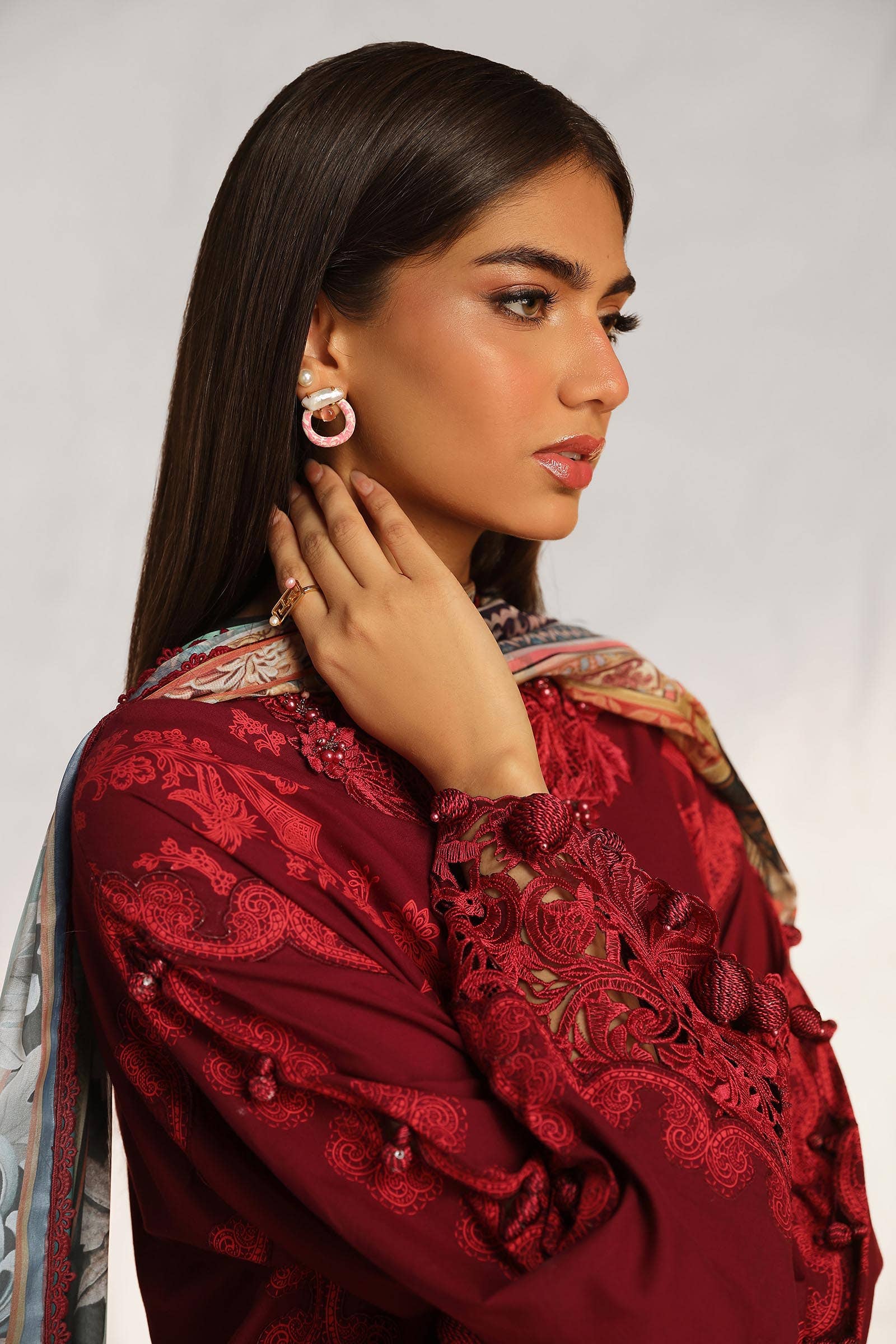 Sana Safinaz | Muzlin Summer 24 | 008B-CK -  Sana Safinaz Luxury -  Saira Sultan