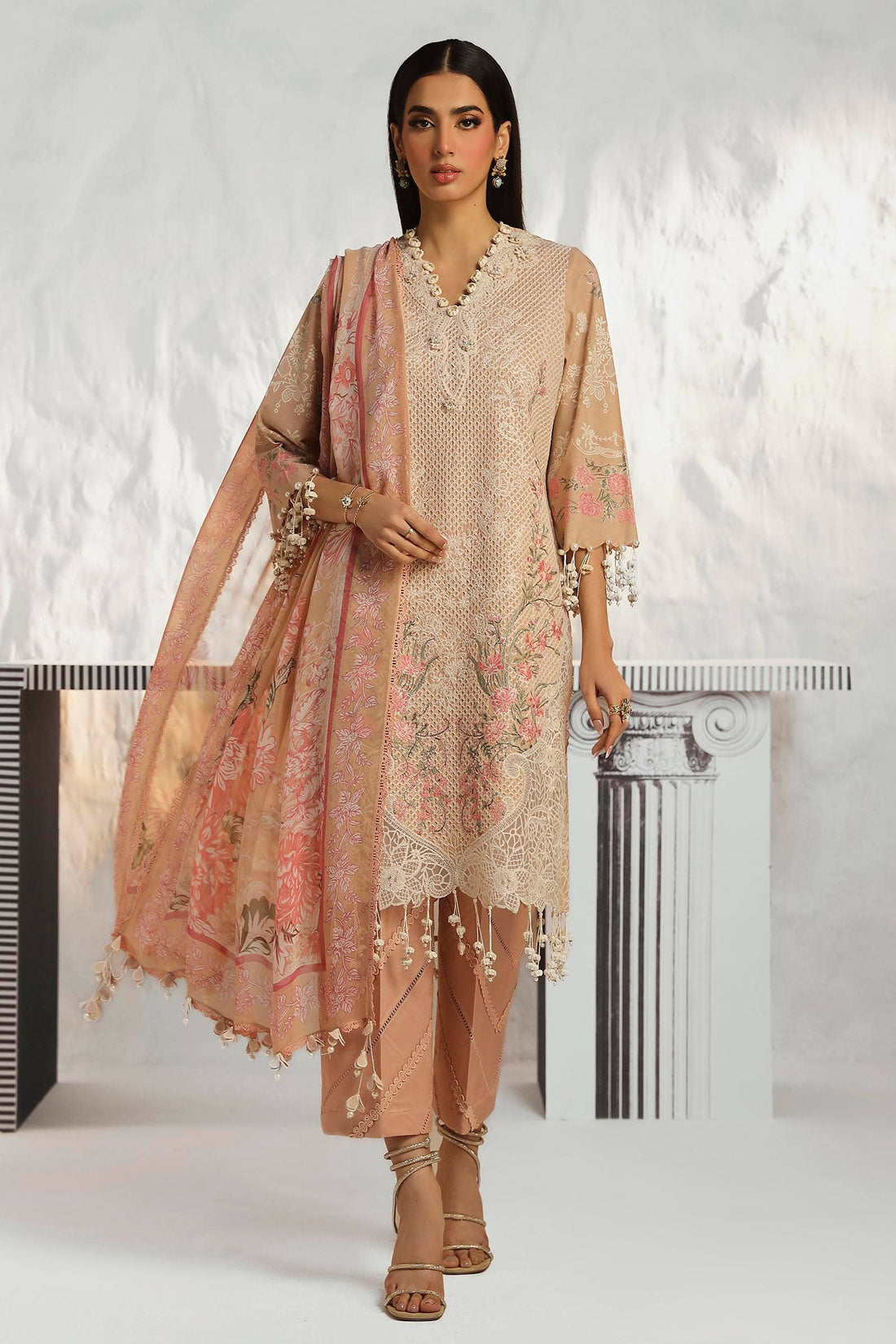 Sana Safinaz | Muzlin Summer 24 | 012B-CJ - Pakistani Designer Dress - by Sana Safinaz | Type: Luxury - 100% Original at Saira Sultan