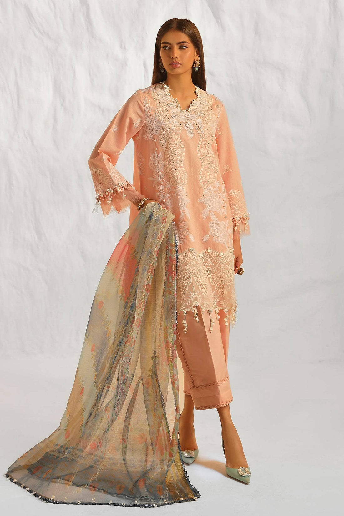 Sana Safinaz | Muzlin Summer 24 | 013A-DH - Pakistani Designer Dress - by Sana Safinaz | Type: Luxury - 100% Original at Saira Sultan