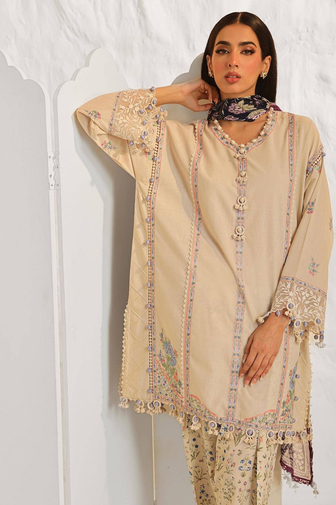 Sana Safinaz | Muzlin Summer 24 | 014A-CJ - Pakistani Designer Dress - by Sana Safinaz | Type: Luxury - 100% Original at Saira Sultan