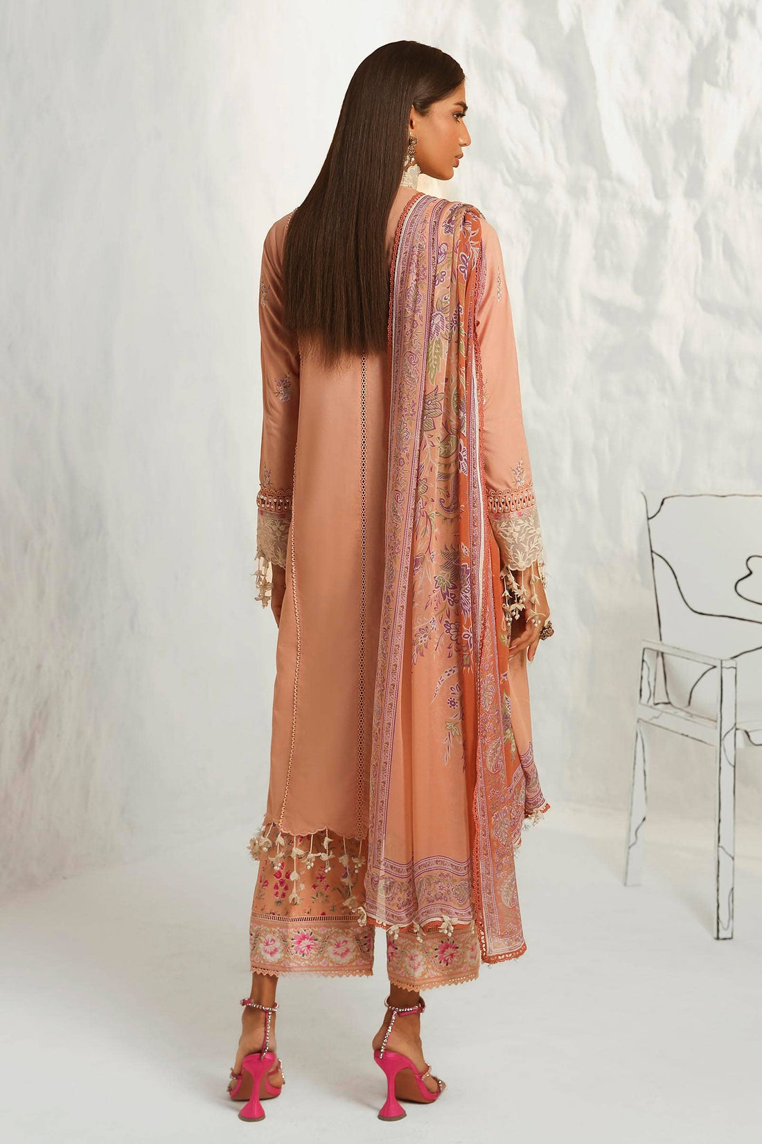 Sana Safinaz | Muzlin Summer 24 | 014B-CJ - Pakistani Designer Dress - by Sana Safinaz | Type: Luxury - 100% Original at Saira Sultan