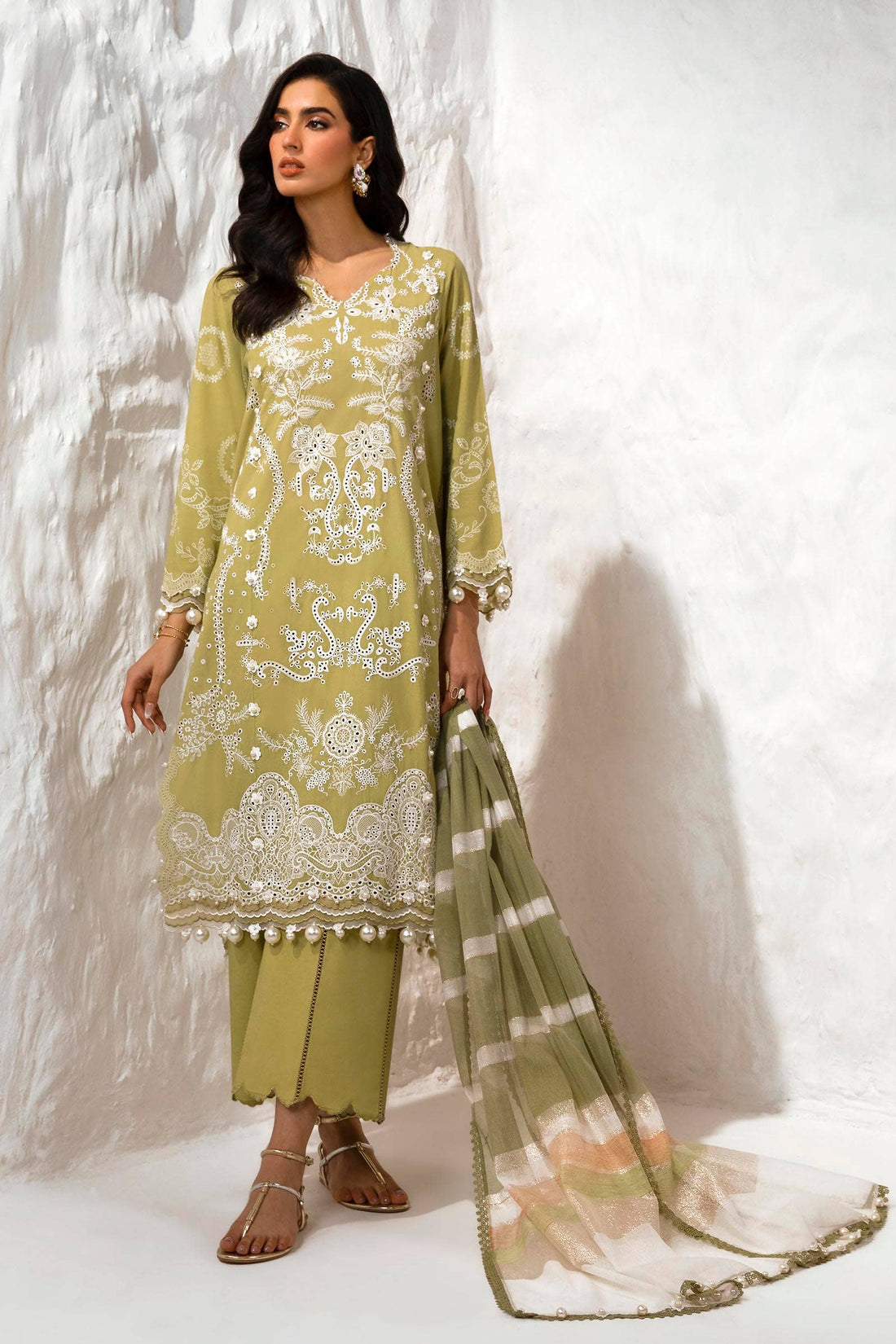Sana Safinaz | Muzlin Summer 24 | 015A-DF - Pakistani Designer Dress - by Sana Safinaz | Type: Luxury - 100% Original at Saira Sultan