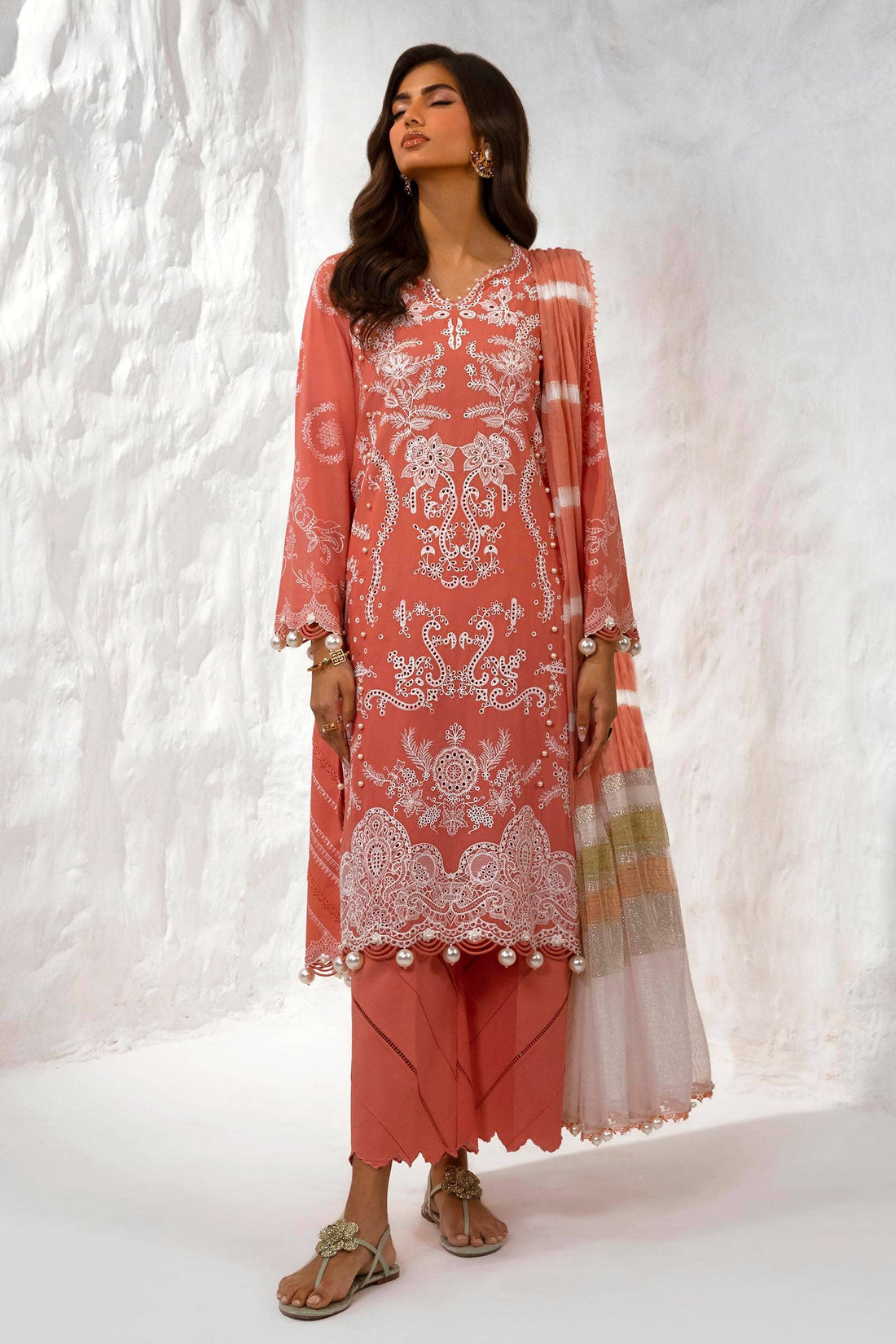 Sana Safinaz | Muzlin Summer 24 | 015B-DF - Pakistani Designer Dress - by Sana Safinaz | Type: Luxury - 100% Original at Saira Sultan
