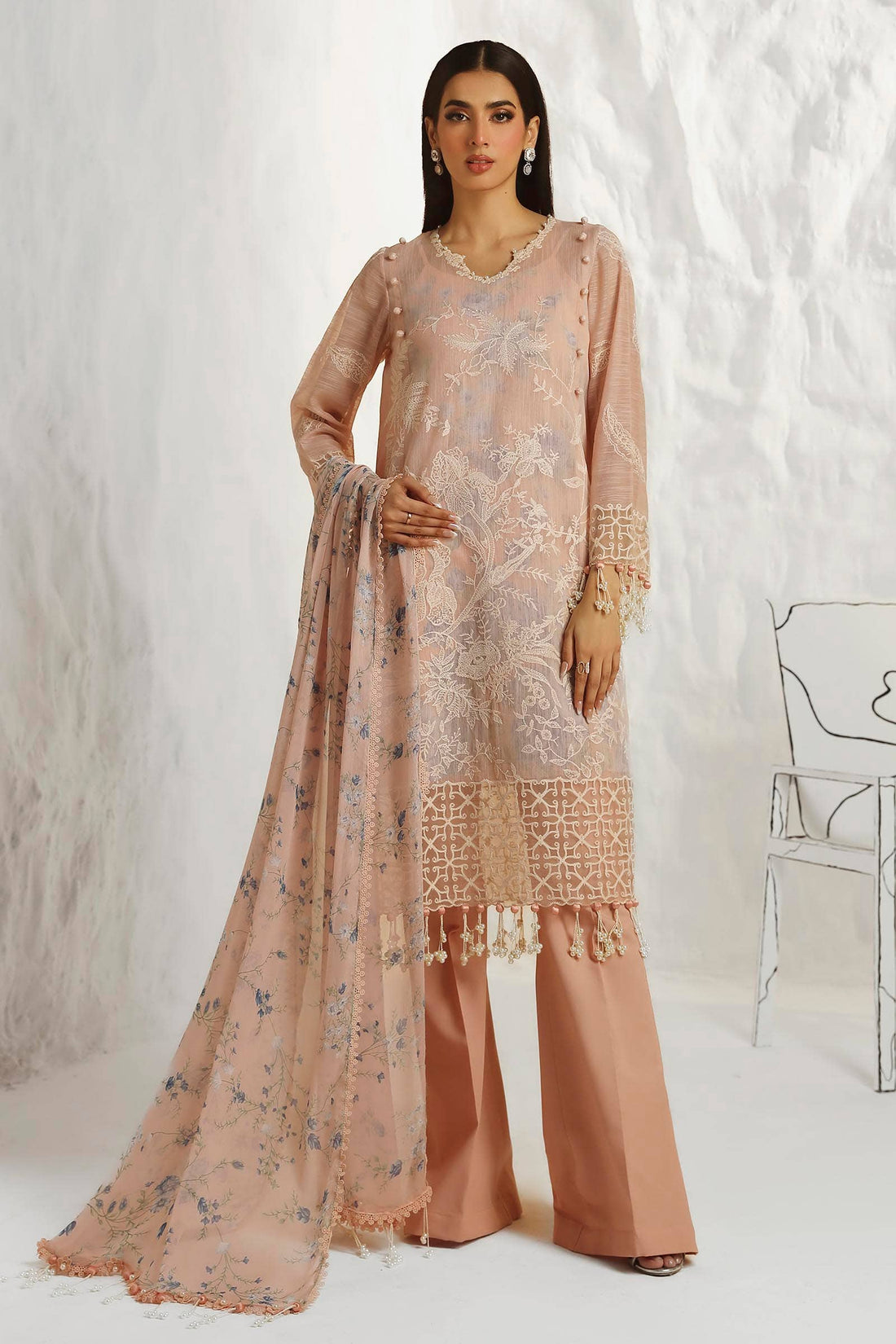 Sana Safinaz | Muzlin Summer 24 | 016B-CJ - Pakistani Designer Dress - by Sana Safinaz | Type: Luxury - 100% Original at Saira Sultan