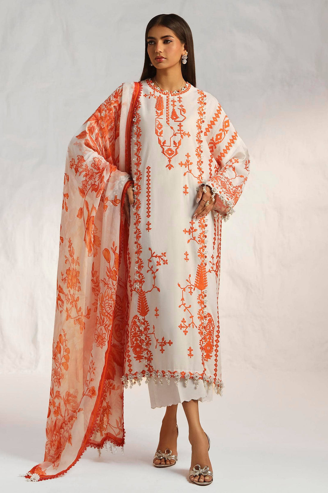 Sana Safinaz | Muzlin Summer 24 | 017B-CJ - Pakistani Designer Dress - by Sana Safinaz | Type: Luxury - 100% Original at Saira Sultan