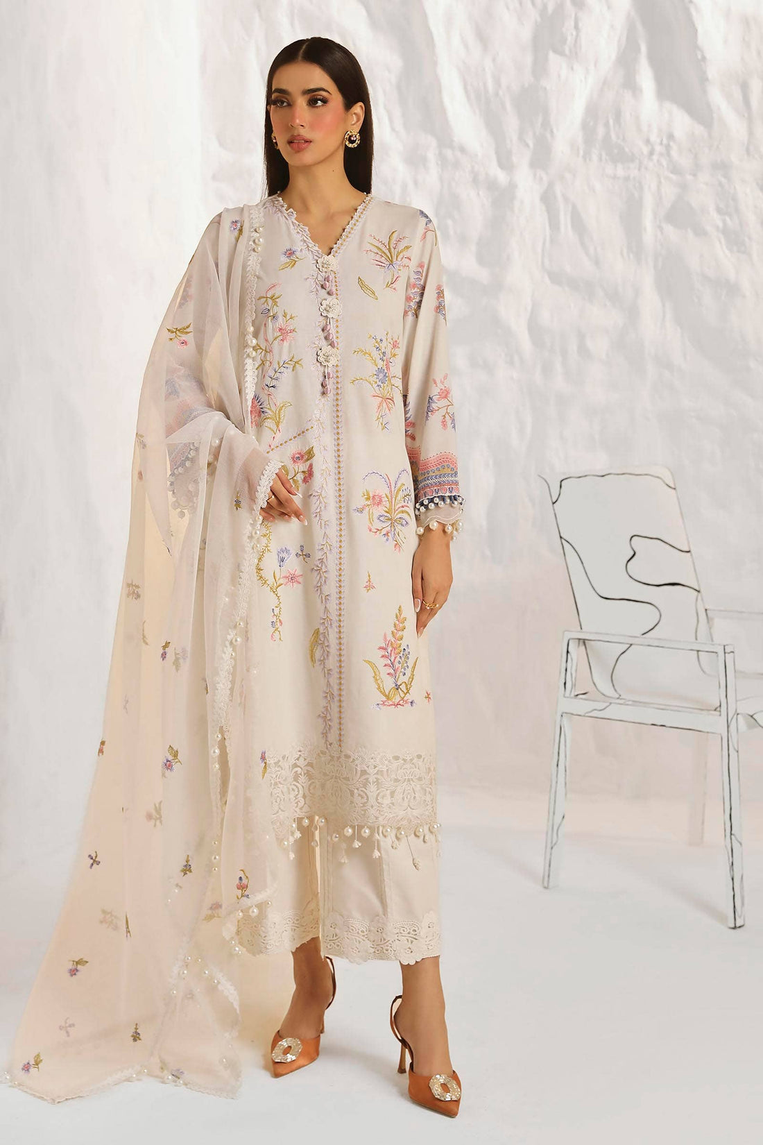 Sana Safinaz | Muzlin Summer 24 | 018B-CV - Pakistani Designer Dress - by Sana Safinaz | Type: Luxury - 100% Original at Saira Sultan