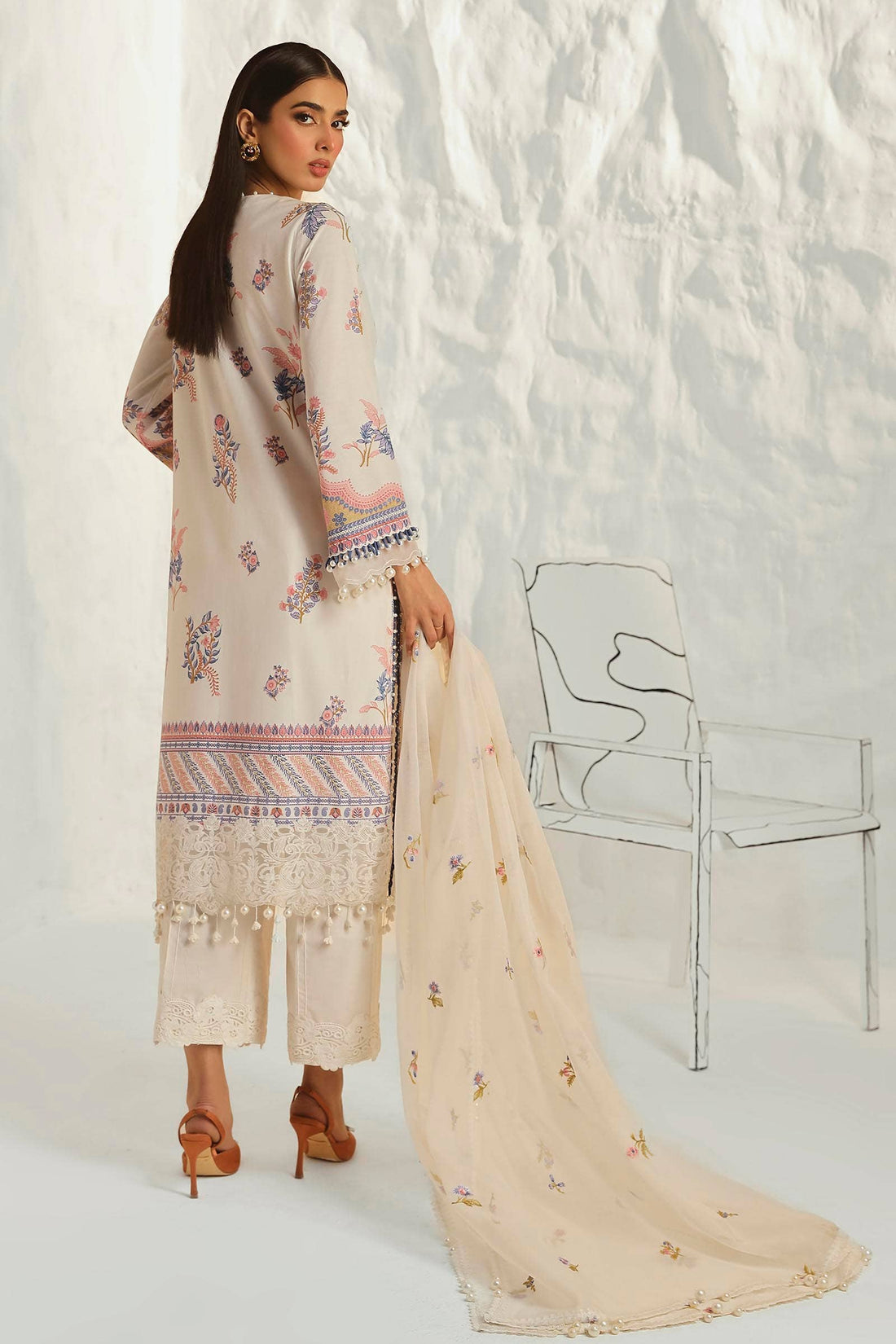 Sana Safinaz | Muzlin Summer 24 | 018B-CV - Pakistani Designer Dress - by Sana Safinaz | Type: Luxury - 100% Original at Saira Sultan