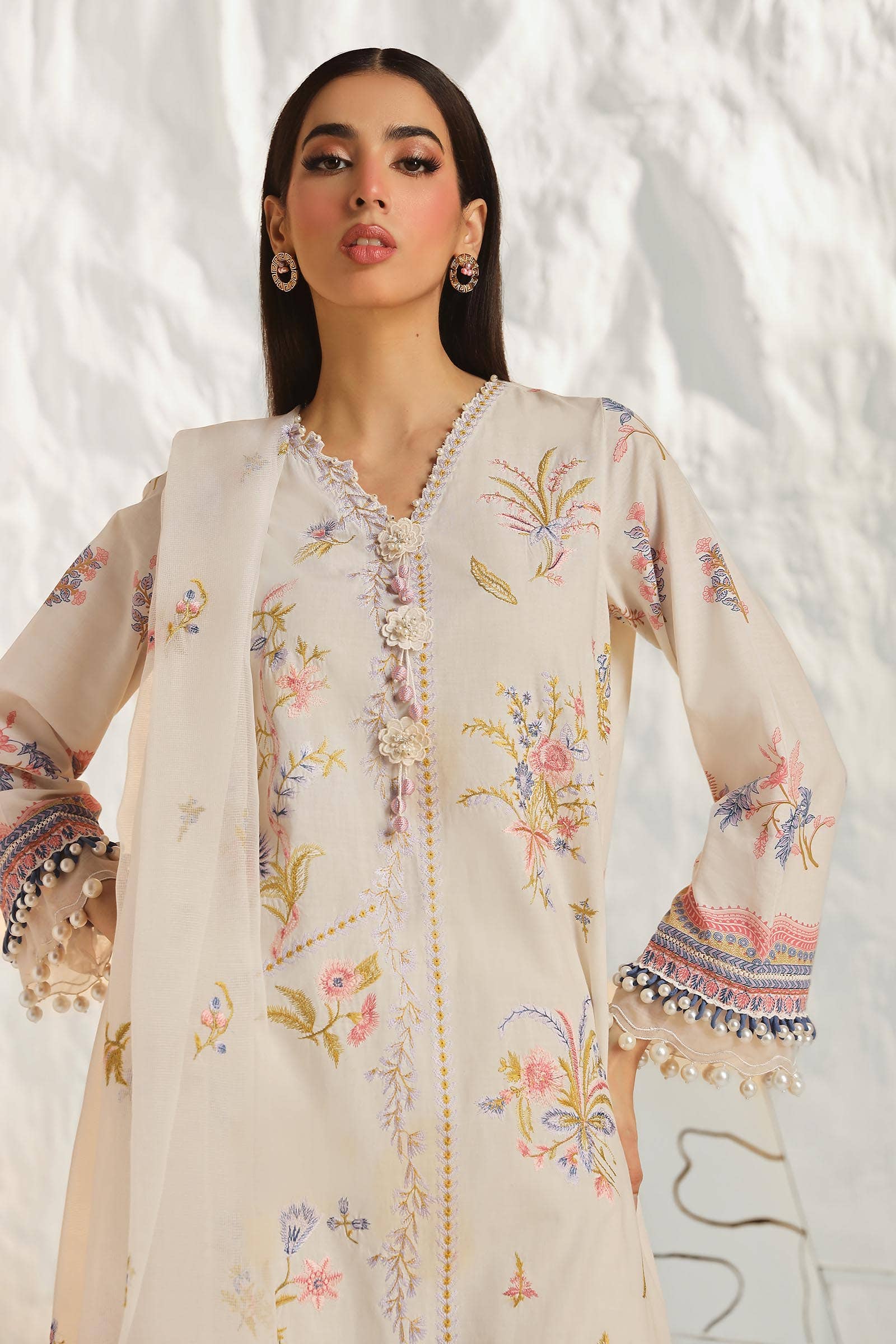 Sana Safinaz | Muzlin Summer 24 | 018B-CV - Pakistani Designer Dress - by Sana Safinaz | Type: Luxury - 100% Original at Saira Sultan