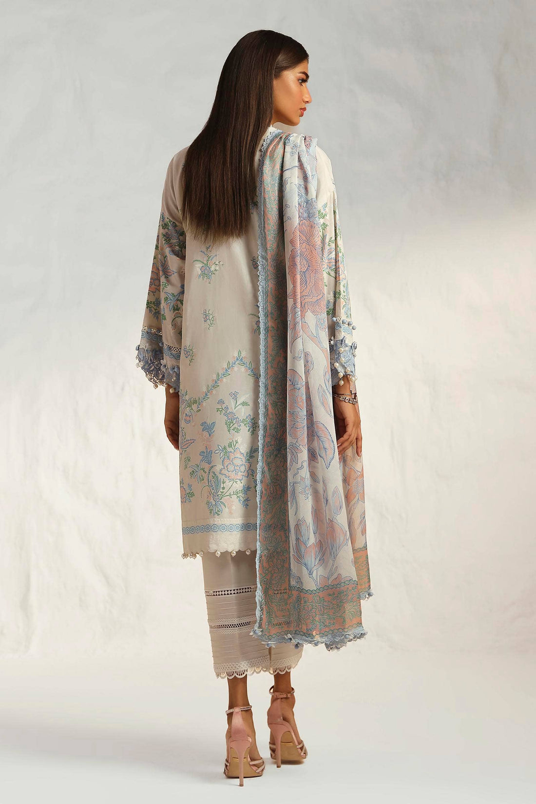Sana Safinaz | Muzlin Summer 24 | 019A-CJ - Pakistani Designer Dress - by Sana Safinaz | Type: Luxury - 100% Original at Saira Sultan