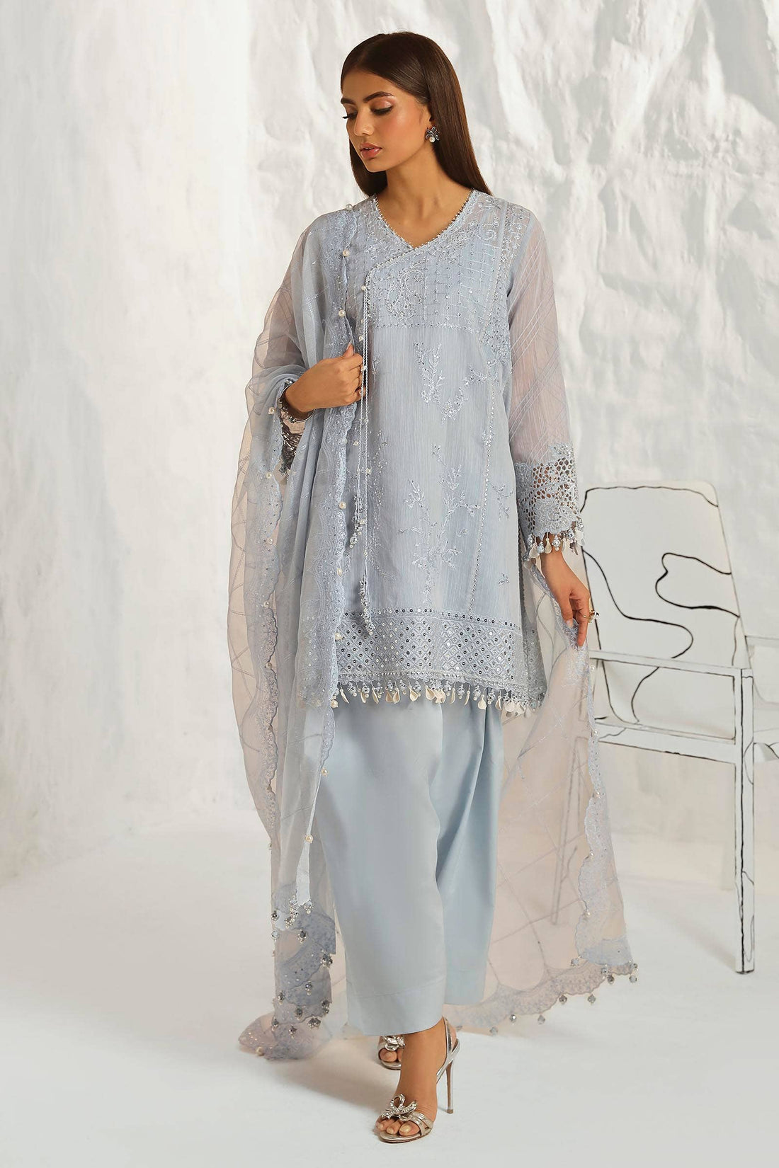Sana Safinaz | Muzlin Summer 24 | 020A-CV - Pakistani Designer Dress - by Sana Safinaz | Type: Luxury - 100% Original at Saira Sultan