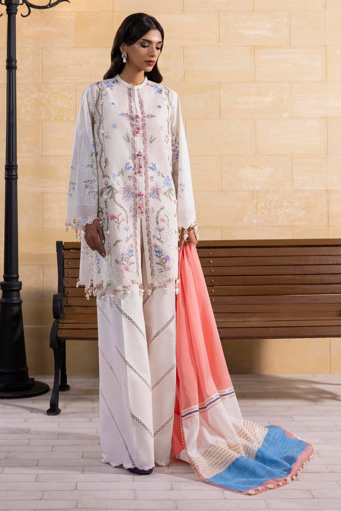 Sana Safinaz | Muzlin Spring | M251-008B-3DG - Pakistani Designer Dress - by Sana Safinaz - Type : Ladies Clothes - 100% Original at Saira Sultan