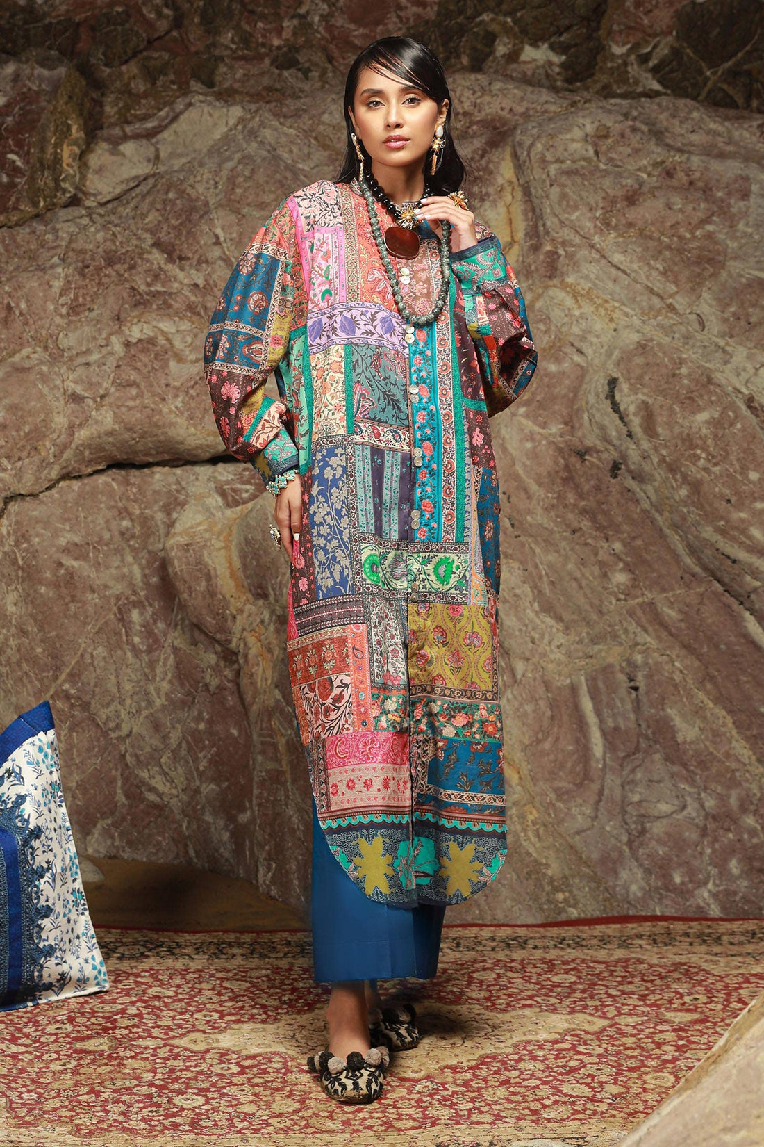 Sana Safinaz | Mahay Spring 24 | H241-014B-2C - Pakistani Designer Dress - by Sana Safinaz | Type: Luxury - 100% Original at Saira Sultan
