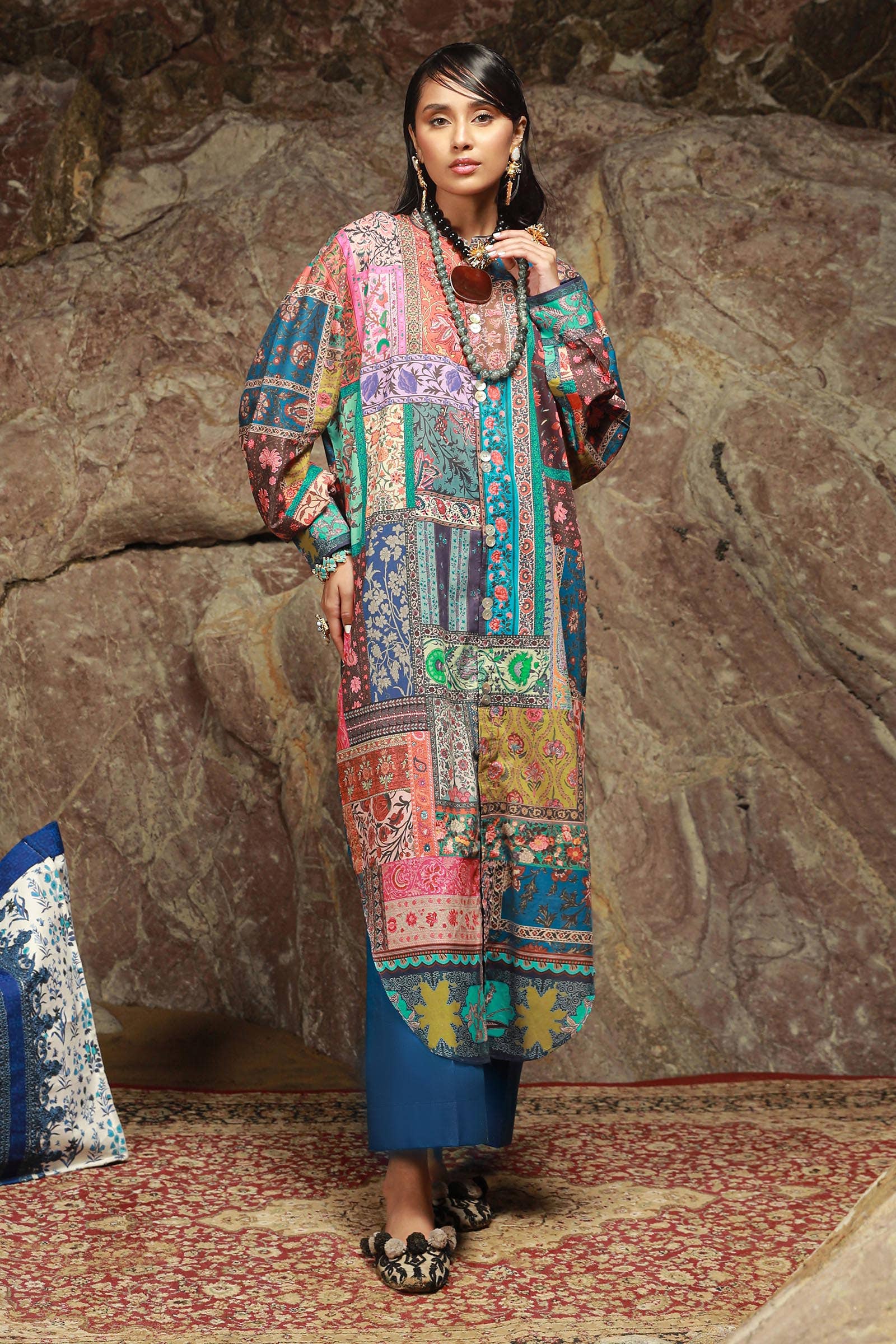 Sana Safinaz | Mahay Spring 24 | H241-014B-2C - Pakistani Designer Dress - by Sana Safinaz | Type: Luxury - 100% Original at Saira Sultan