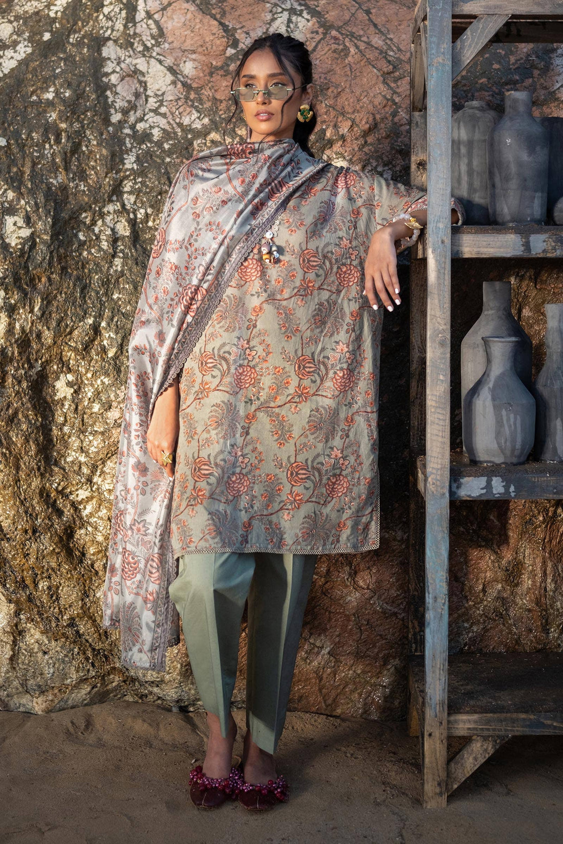 Sana Safinaz | Mahay Spring 24 | H241-016A-3CK - Pakistani Designer Dress - by Sana Safinaz | Type: Luxury - 100% Original at Saira Sultan