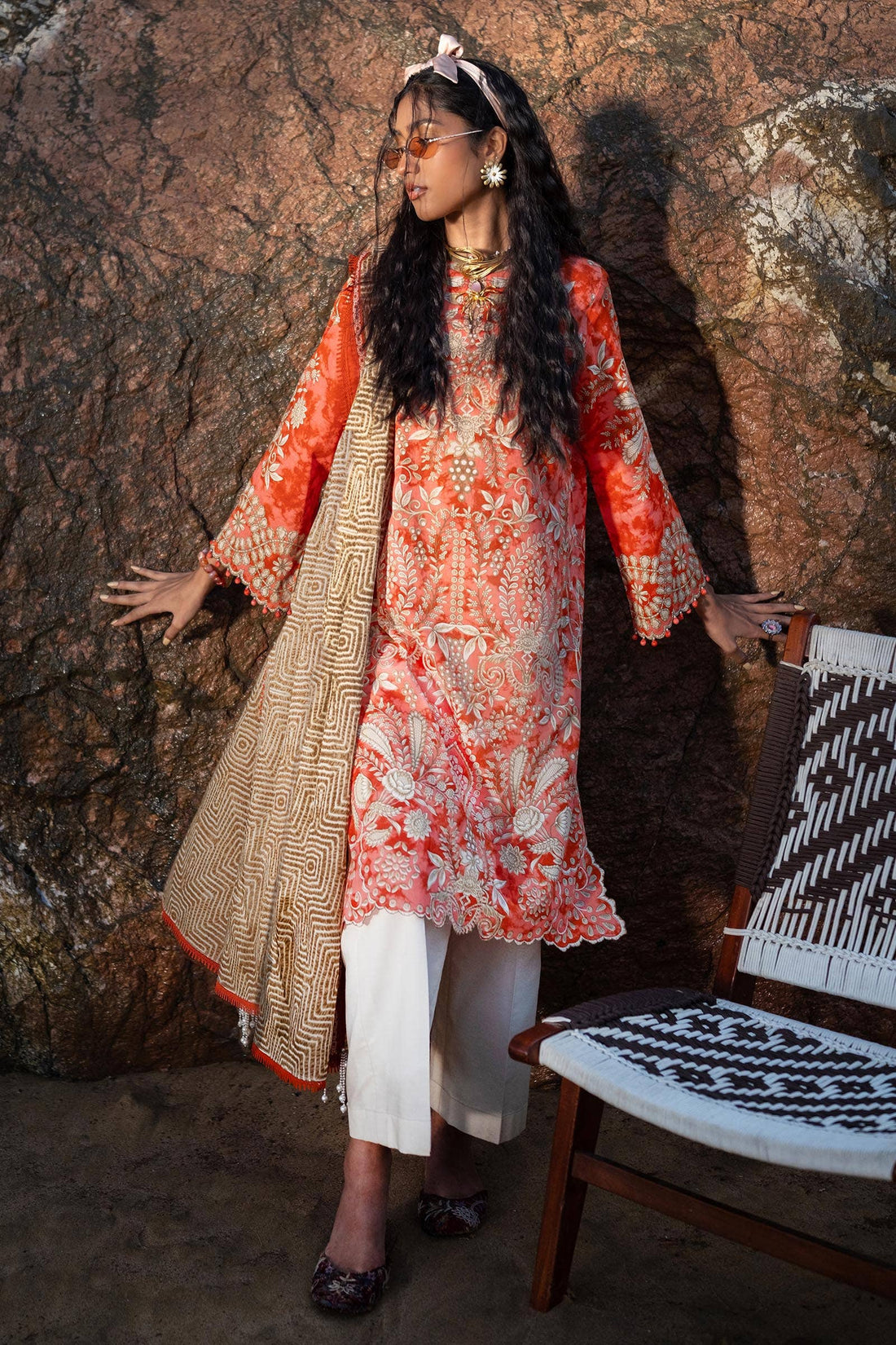 Sana Safinaz | Mahay Spring 24 | H241-018A-2BG - Pakistani Designer Dress - by Sana Safinaz | Type: Luxury - 100% Original at Saira Sultan
