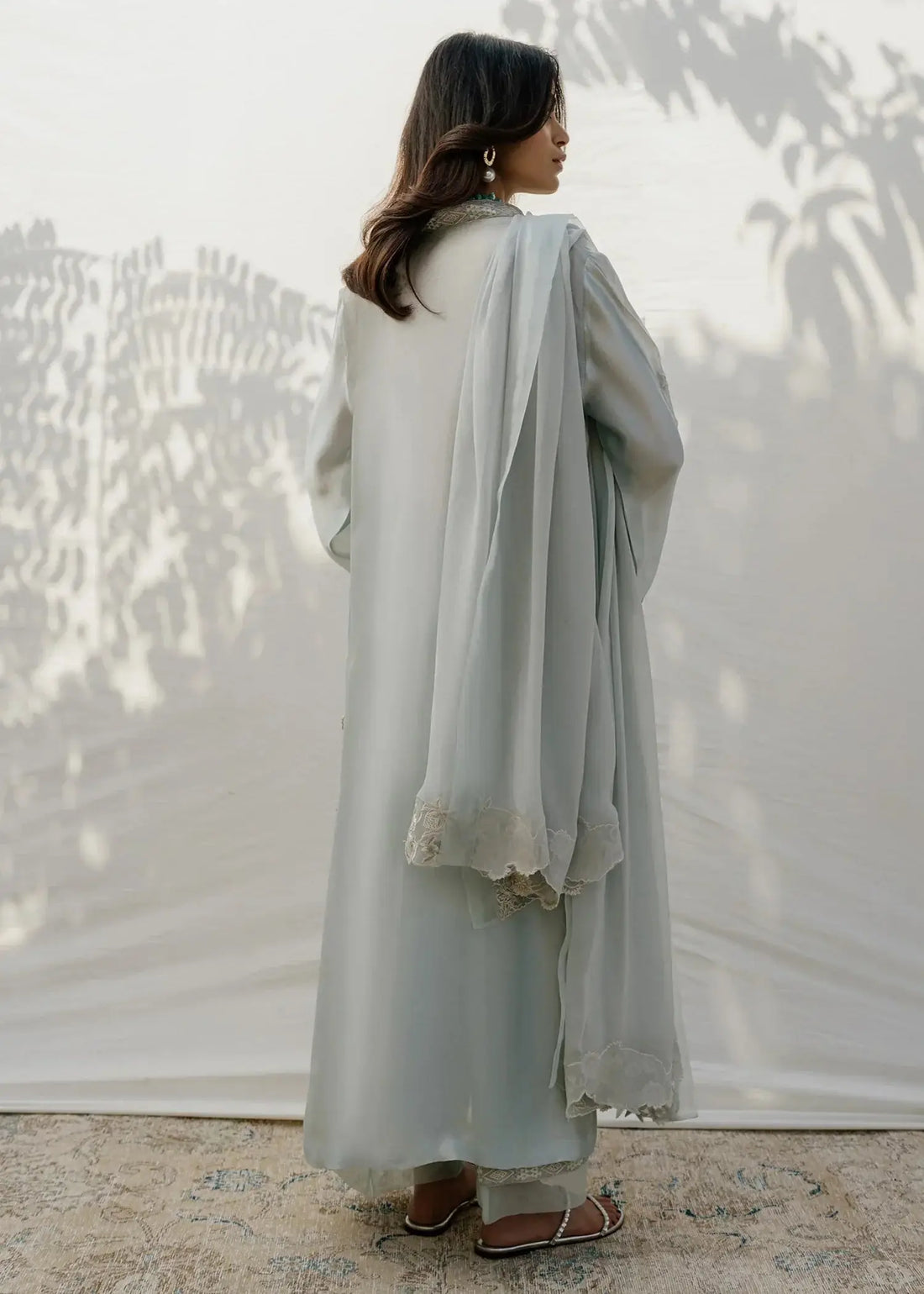 Mahgul | Eid Edit 2024 | Silver Light - Pakistani Designer Dress - by Mahgul | Type: Luxury - 100% Original at Saira Sultan