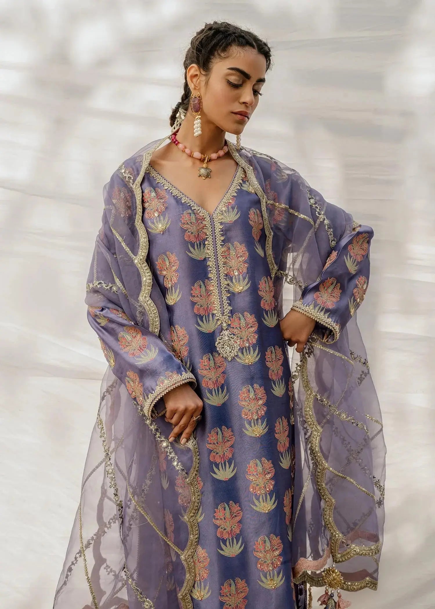 Mahgul | Eid Edit 2024 | Damson Diamante - Pakistani Designer Dress - by Mahgul | Type: Luxury - 100% Original at Saira Sultan