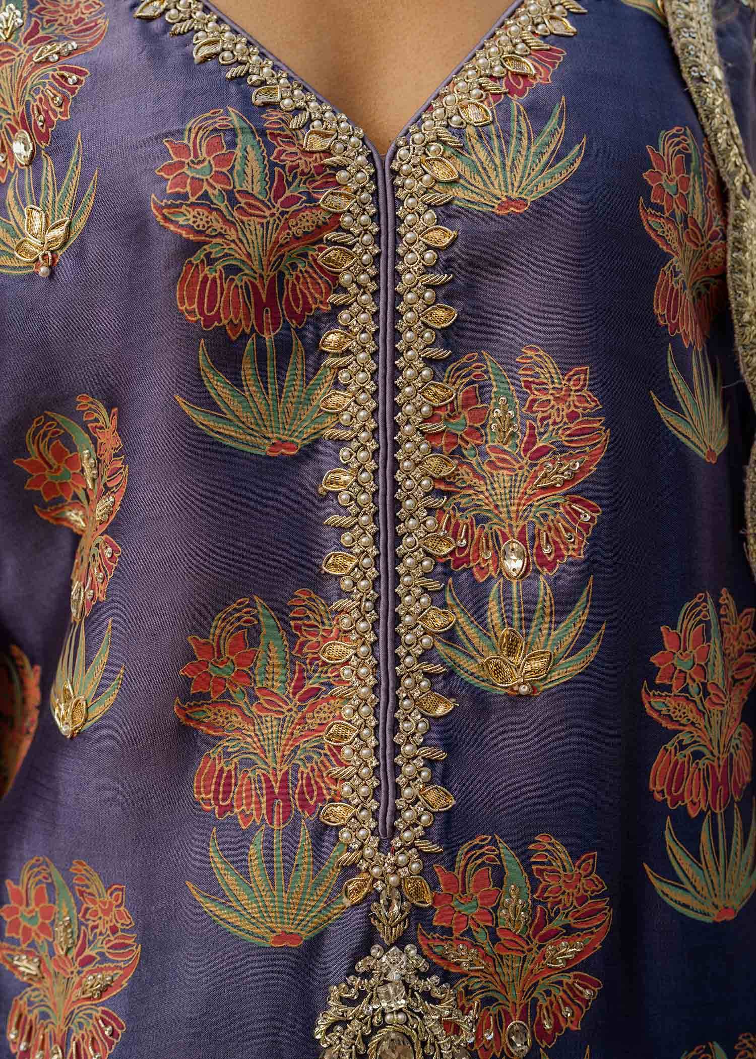 Mahgul | Eid Edit 2024 | Damson Diamante - Pakistani Designer Dress - by Mahgul | Type: Luxury - 100% Original at Saira Sultan