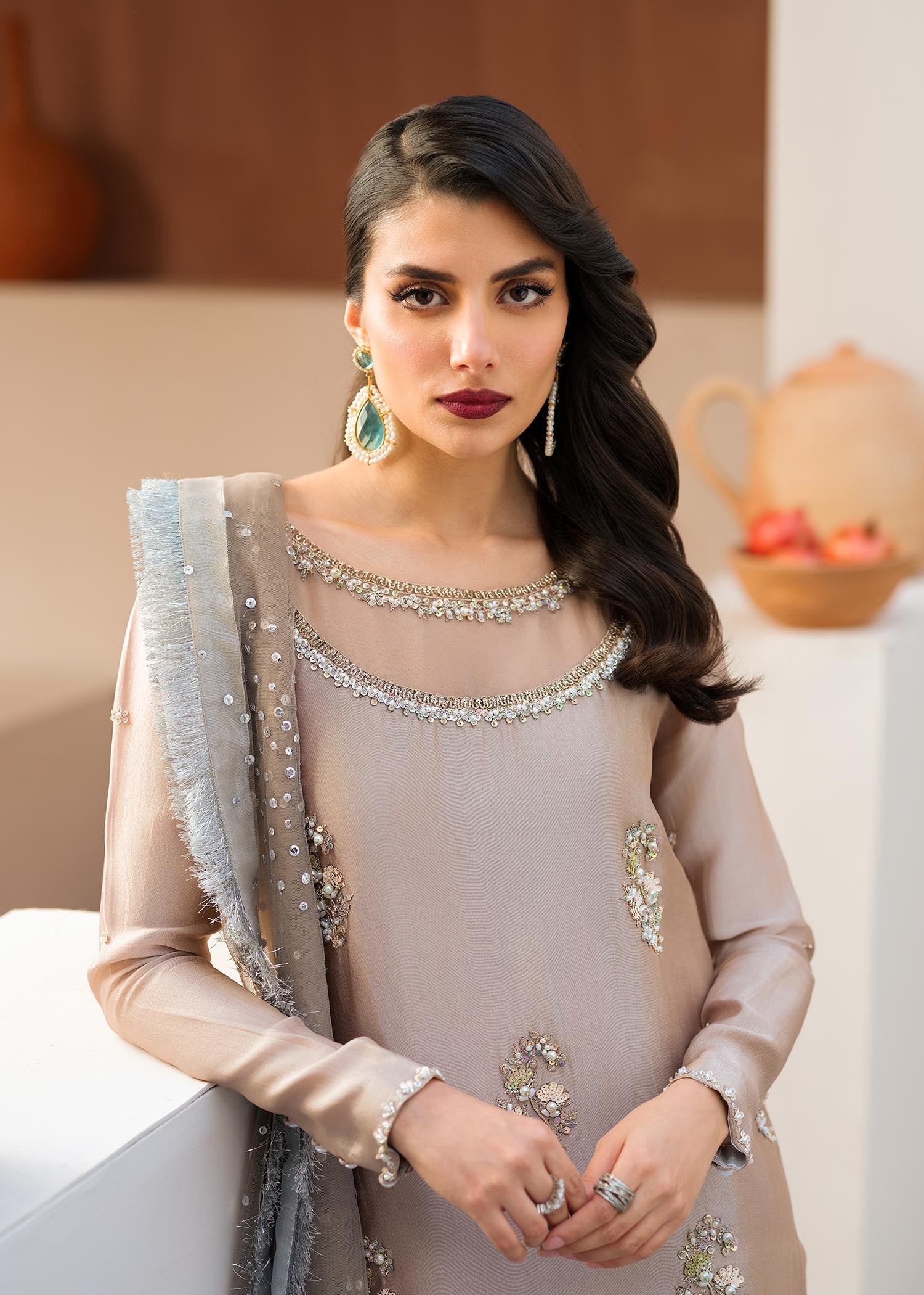 Mahum Asad | Raising The Bar | Sand - Pakistani Designer Dress - by Mahum Asad | Type: Formal - 100% Original at Saira Sultan