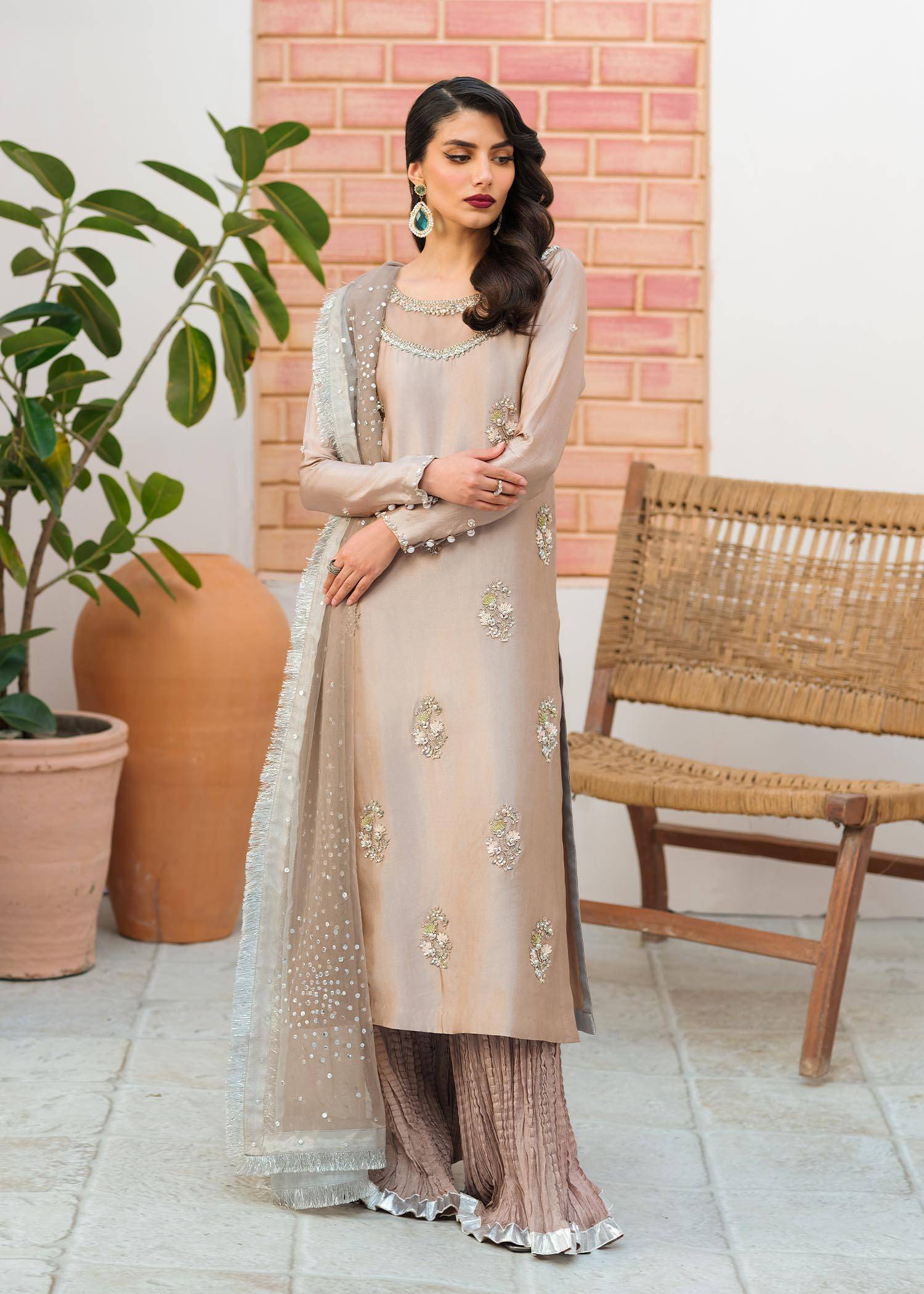 Mahum Asad | Raising The Bar | Sand - Pakistani Designer Dress - by Mahum Asad | Type: Formal - 100% Original at Saira Sultan