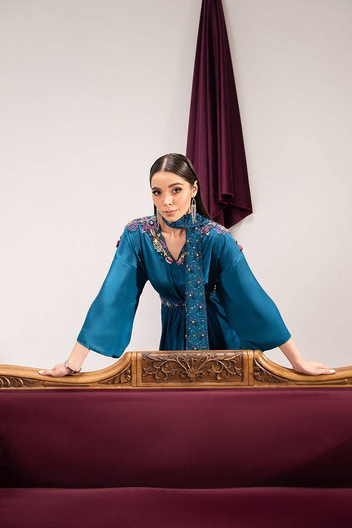 Maria Osama Khan | Tiffany Formals | Sapphire - Pakistani Designer Dress - by Maria Osama Khan | Type: Formal - 100% Original at Saira Sultan