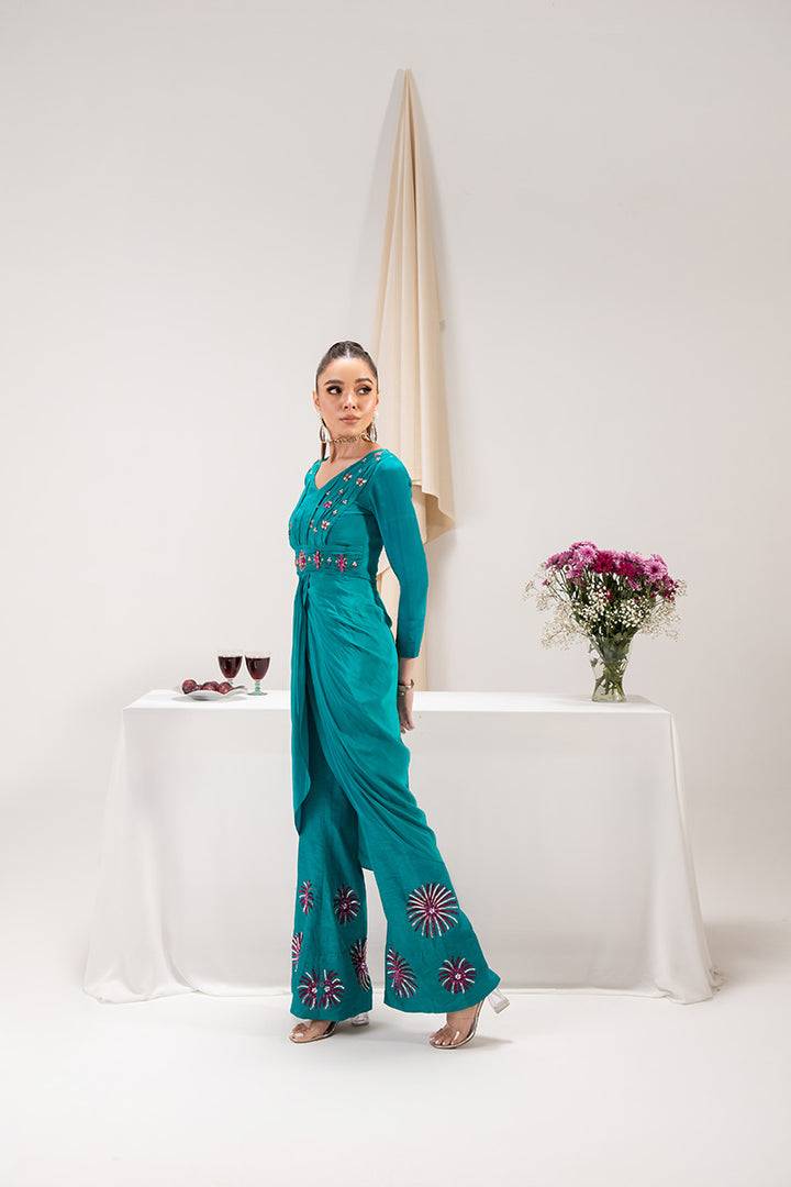 Maria Osama Khan | Tiffany Formals | Aquamarine - Pakistani Designer Dress - by Maria Osama Khan | Type: Formal - 100% Original at Saira Sultan