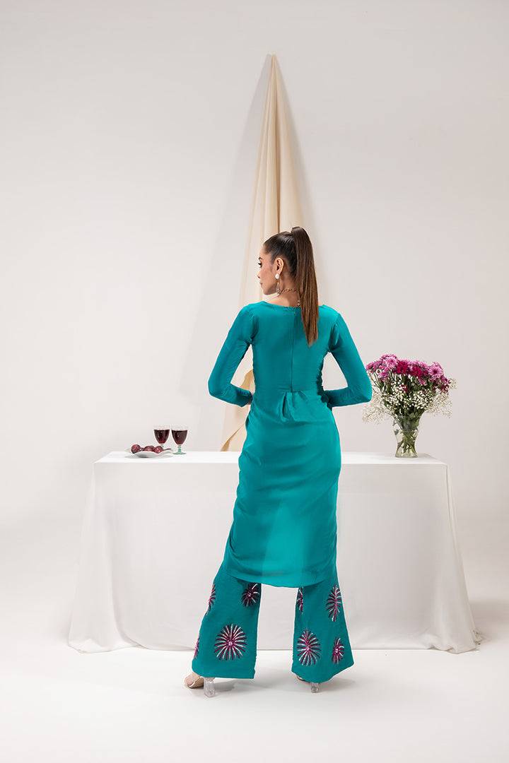 Maria Osama Khan | Tiffany Formals | Aquamarine - Pakistani Designer Dress - by Maria Osama Khan | Type: Formal - 100% Original at Saira Sultan
