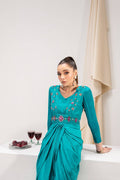 Maria Osama Khan | Tiffany Formals | Aquamarine - Pakistani Designer Dress - by Maria Osama Khan | Type: Formal - 100% Original at Saira Sultan