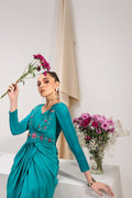 Maria Osama Khan | Tiffany Formals | Aquamarine - Pakistani Designer Dress - by Maria Osama Khan | Type: Formal - 100% Original at Saira Sultan