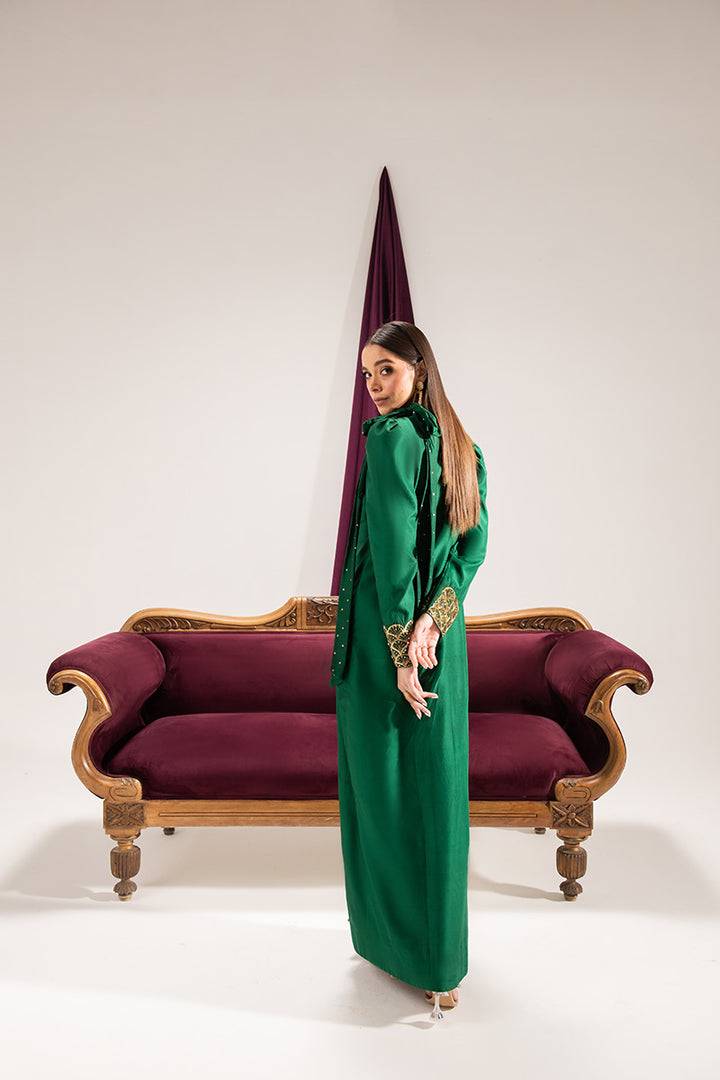 Maria Osama Khan | Tiffany Formals | Emerald - Pakistani Designer Dress - by Maria Osama Khan | Type: Formal - 100% Original at Saira Sultan