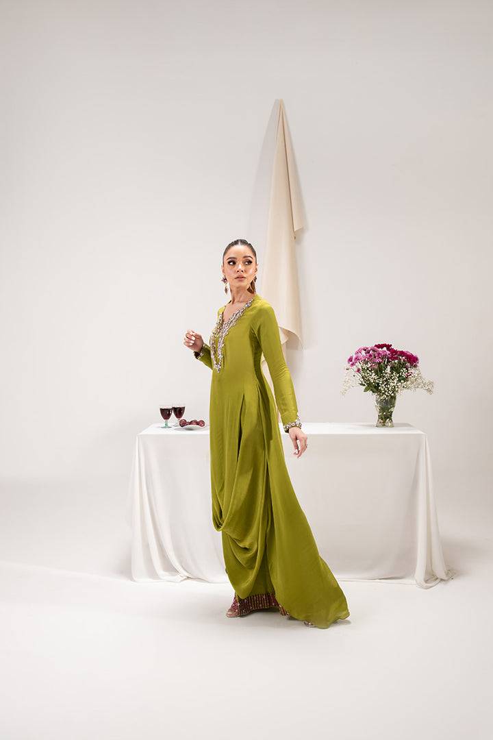 Maria Osama Khan | Tiffany Formals | Peridot - Pakistani Designer Dress - by Maria Osama Khan | Type: Formal - 100% Original at Saira Sultan