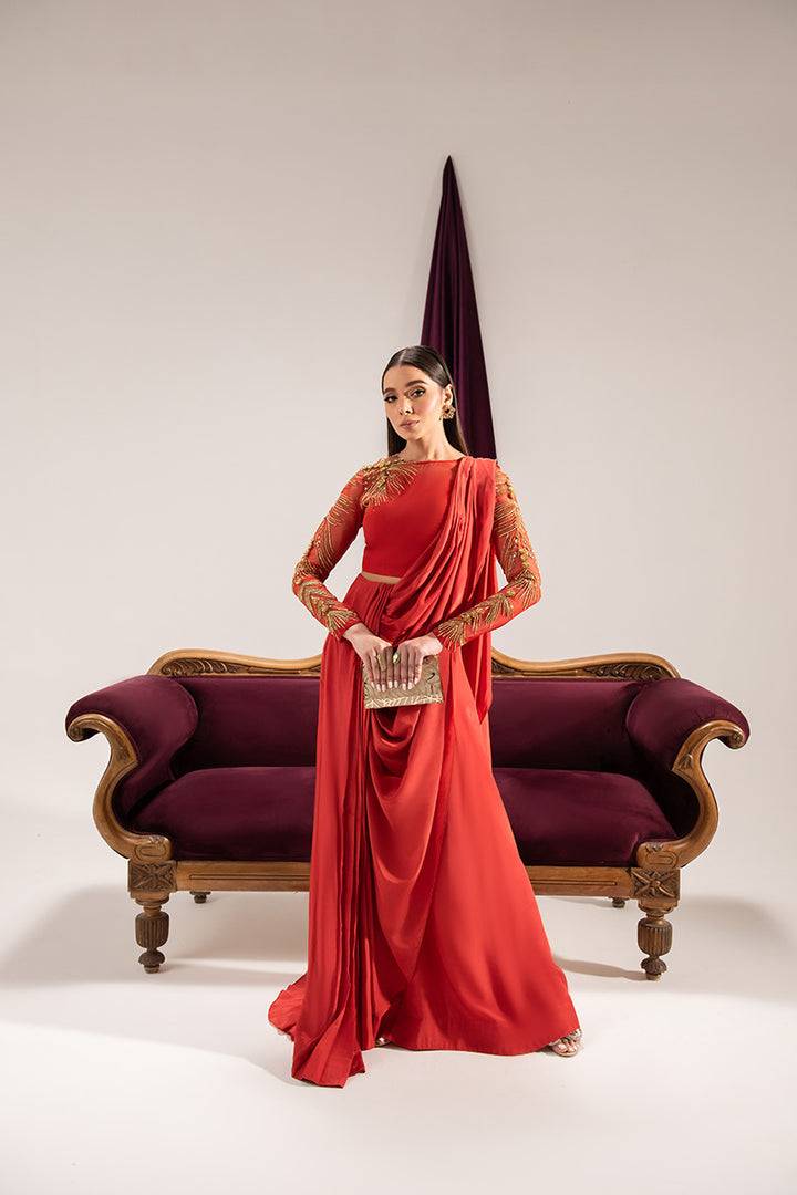 Maria Osama Khan | Tiffany Formals | Carnelian - Pakistani Designer Dress - by Maria Osama Khan | Type: Formal - 100% Original at Saira Sultan