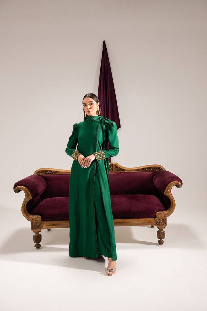 Maria Osama Khan | Tiffany Formals | Emerald - Pakistani Designer Dress - by Maria Osama Khan | Type: Formal - 100% Original at Saira Sultan
