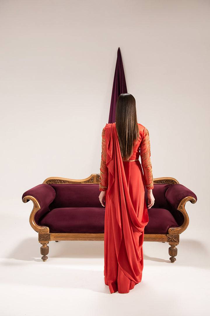 Maria Osama Khan | Tiffany Formals | Carnelian - Pakistani Designer Dress - by Maria Osama Khan | Type: Formal - 100% Original at Saira Sultan