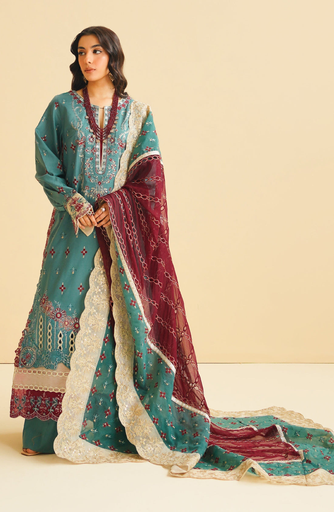 Maryum N Maria | Eid Luxury Lawn 24 | Laila -  Maryum N Maria Luxury -  Saira Sultan