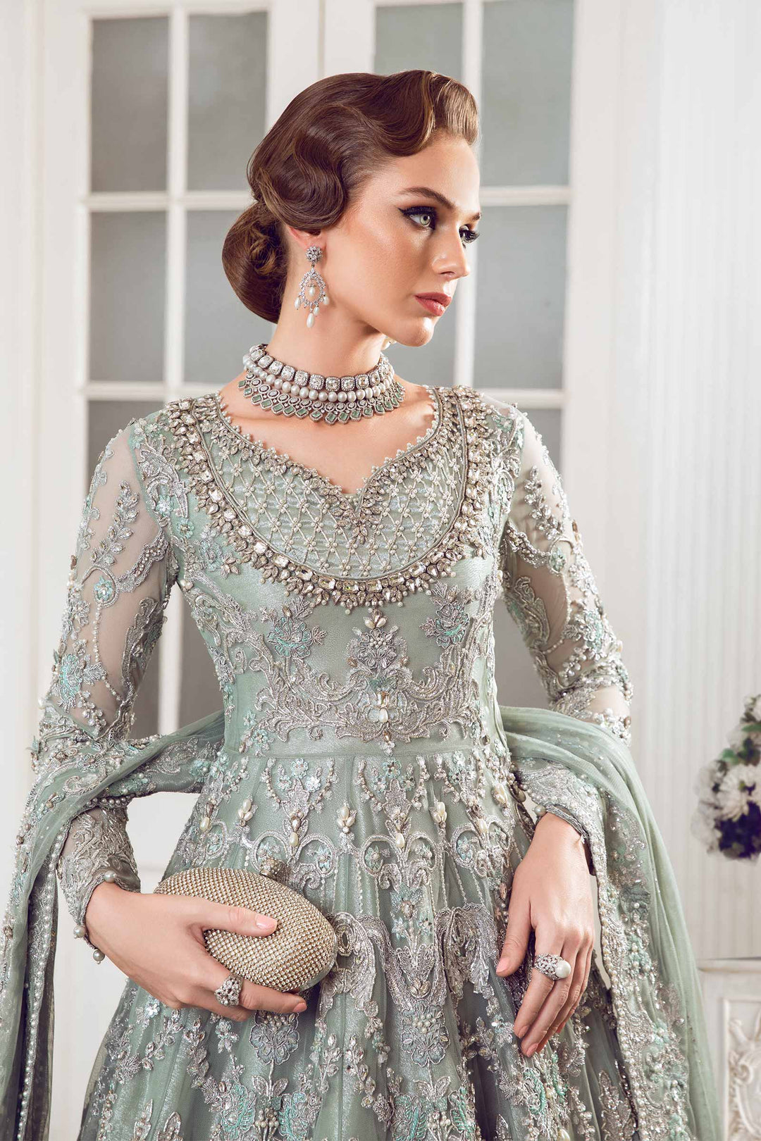 Maria B | Bridal Couture | Chantrea - Pakistani Designer Dress - by Maria B | Type: Ladies Clothes - 100% Original at Saira Sultan