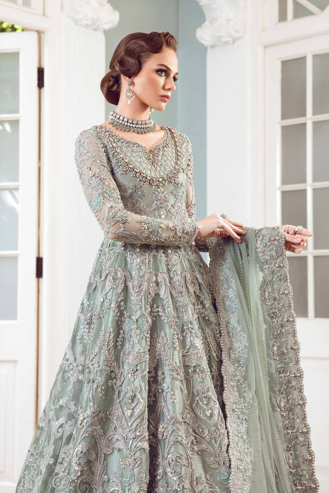 Maria B | Bridal Couture | Chantrea - Pakistani Designer Dress - by Maria B | Type: Ladies Clothes - 100% Original at Saira Sultan