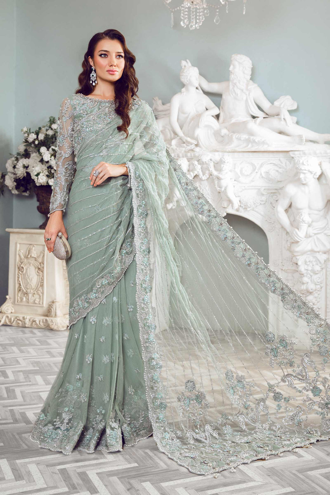 Maria B | Bridal Couture | Helene - Pakistani Designer Dress - by Maria B | Type: Ladies Clothes - 100% Original at Saira Sultan