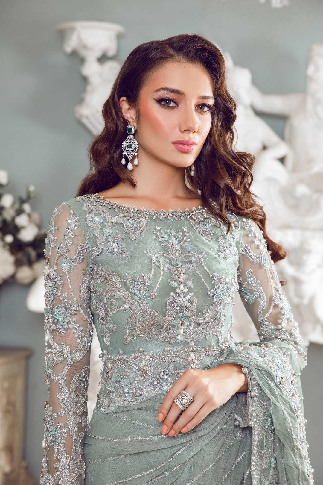 Maria B | Bridal Couture | Helene - Pakistani Designer Dress - by Maria B | Type: Ladies Clothes - 100% Original at Saira Sultan