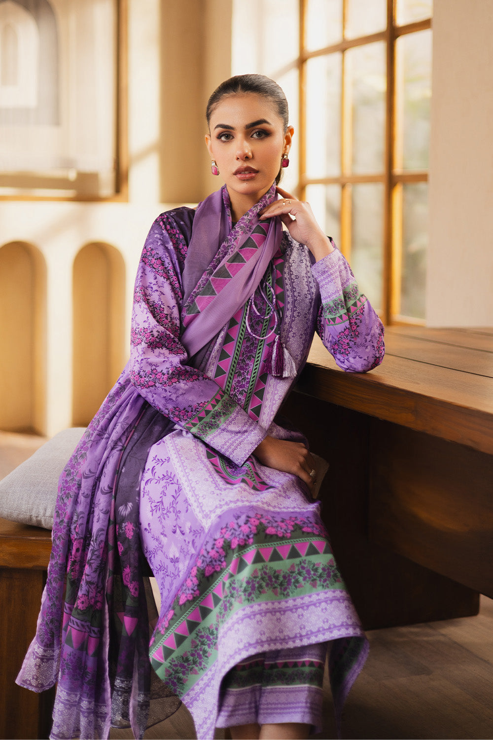 Maryum N Maria | Ceil 25 | AYTAN M Purple Gray Silk