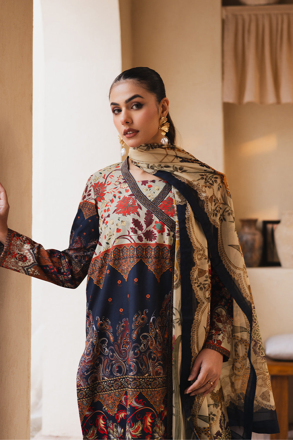 Maryum N Maria | Ceil 25 | GITI M Navy Blue Silk