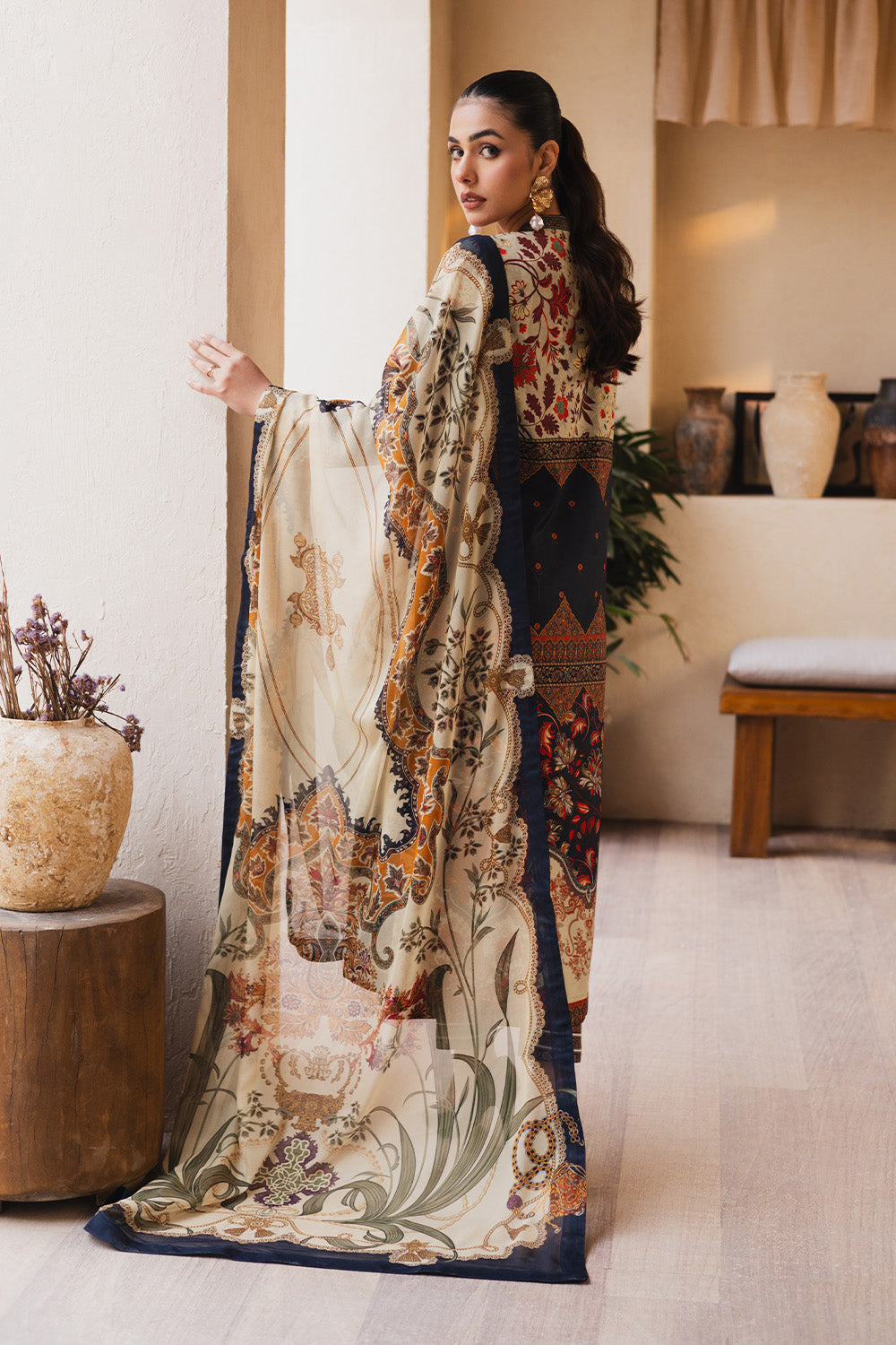 Maryum N Maria | Ceil 25 | GITI XS Navy Blue Silk