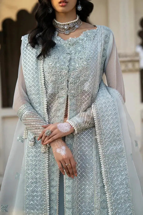 Ittehad | Dilruba Wedding Formals | ESDR75-SUT-BLU - Pakistani Designer Dress - by Ittehad | Type: Bridal - 100% Original at Saira Sultan