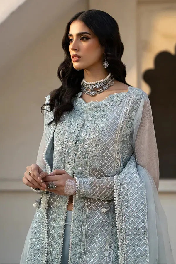 Ittehad | Dilruba Wedding Formals | ESDR75-SUT-BLU - Pakistani Designer Dress - by Ittehad | Type: Bridal - 100% Original at Saira Sultan