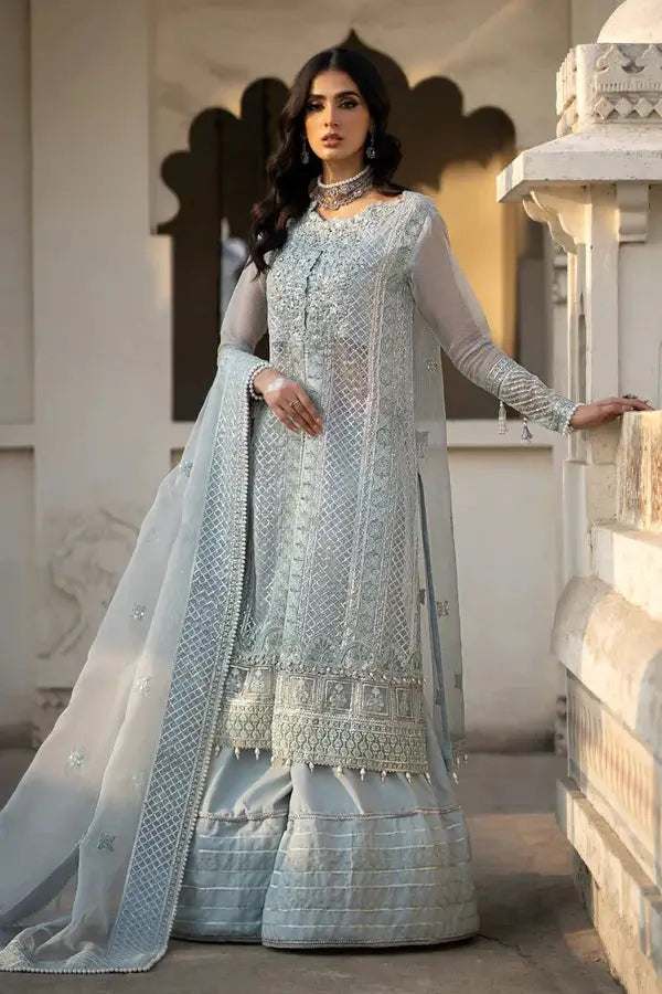 Ittehad | Dilruba Wedding Formals | ESDR75-SUT-BLU - Pakistani Designer Dress - by Ittehad | Type: Bridal - 100% Original at Saira Sultan