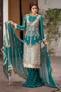 Motifz | Luxury Formal | 2355-BERYL L Emerald Green Chiffon