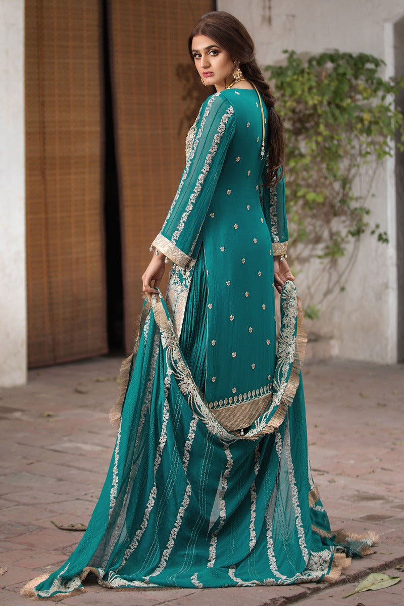 Motifz | Luxury Formal | 2355-BERYL XS Emerald Green Chiffon